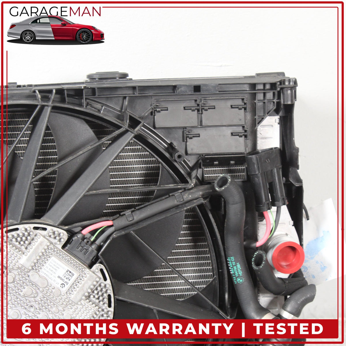 2010-2019 BMW 650i Engine Cooling Radiator Fan Motor AC Condenser Assembly OEM