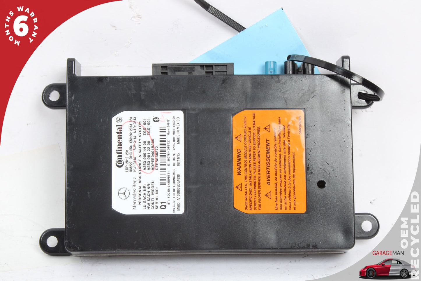 12-20 Mercedes-Benz C300 W205 Communication Control Module 2539004400 OEM