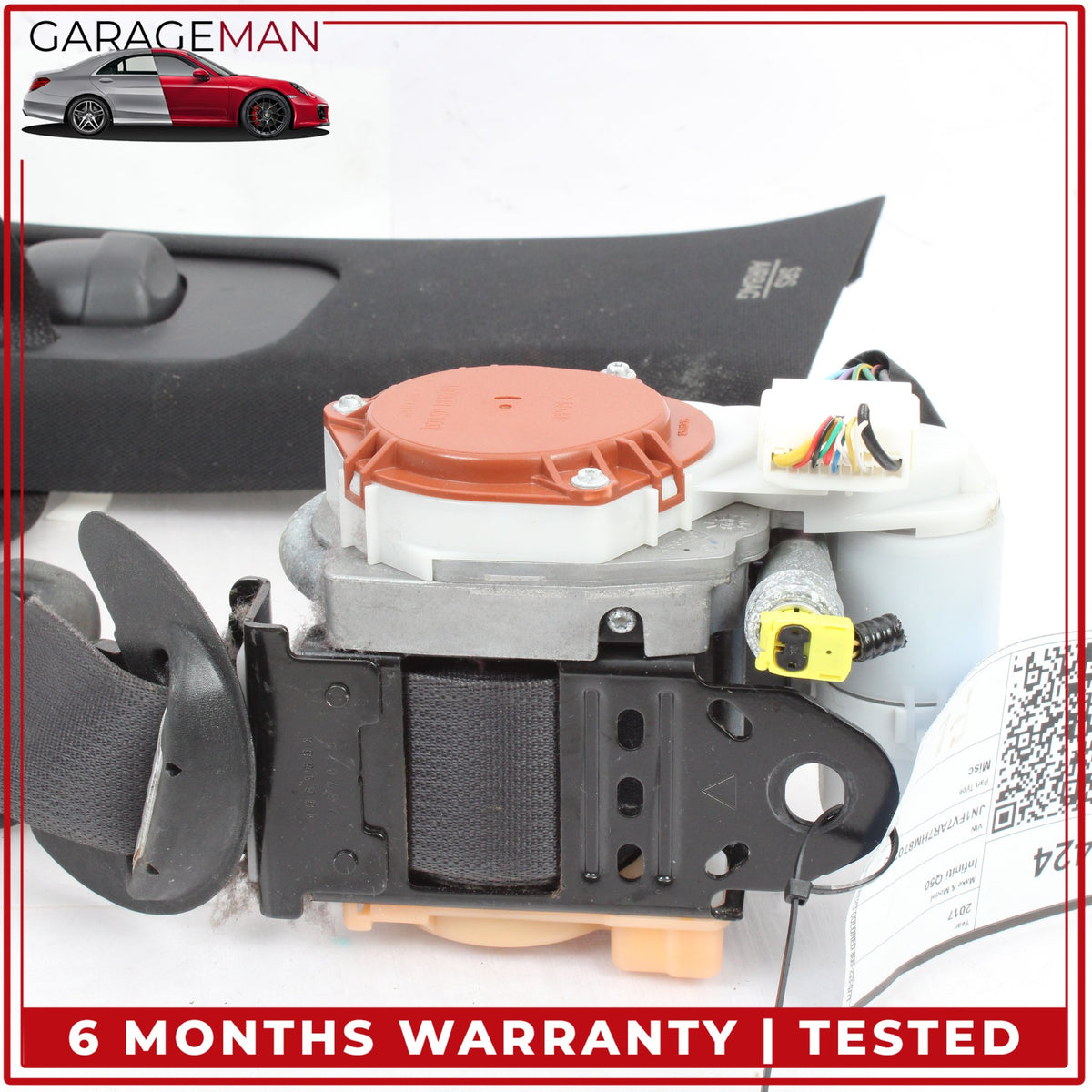2014-2024 Infiniti Q50 Front Left Side Seat Belt Retractor w/ Cover Assembly OEM