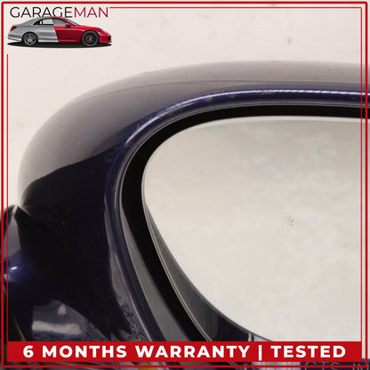 1999-2005 Porsche 911 Carrera 996 Right Door Rear View Mirror Blue Metallic OEM