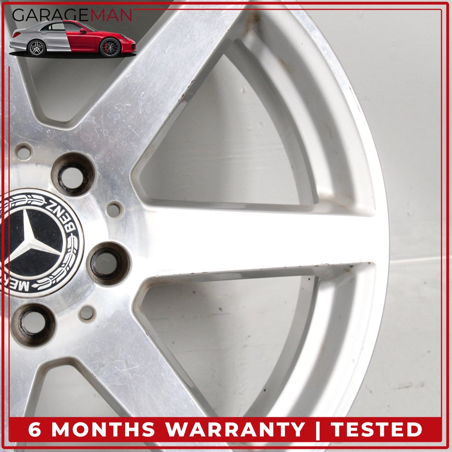 2012-2015 Mercedes W204 C250 Rear 7 Spoke Wheel Rim 8.5JX18H2ET54 2044019902 OEM
