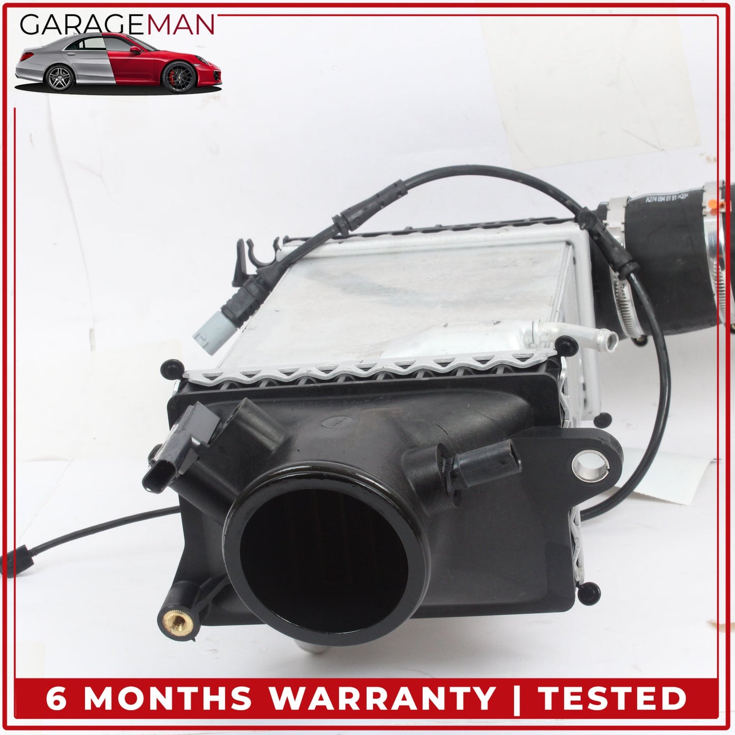 2015-2020 Mercedes W205 C300 Intercooler Radiator w/ Air Intake Pipe Hose OEM