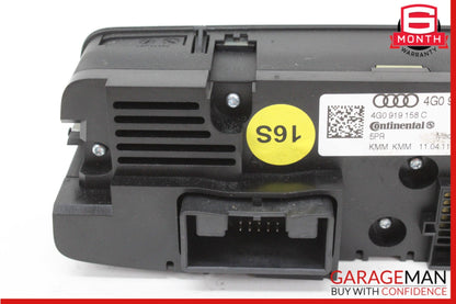 2012-2018 Audi A6 C7 Rear AC Climate Control Switch Panel 4G0919158C