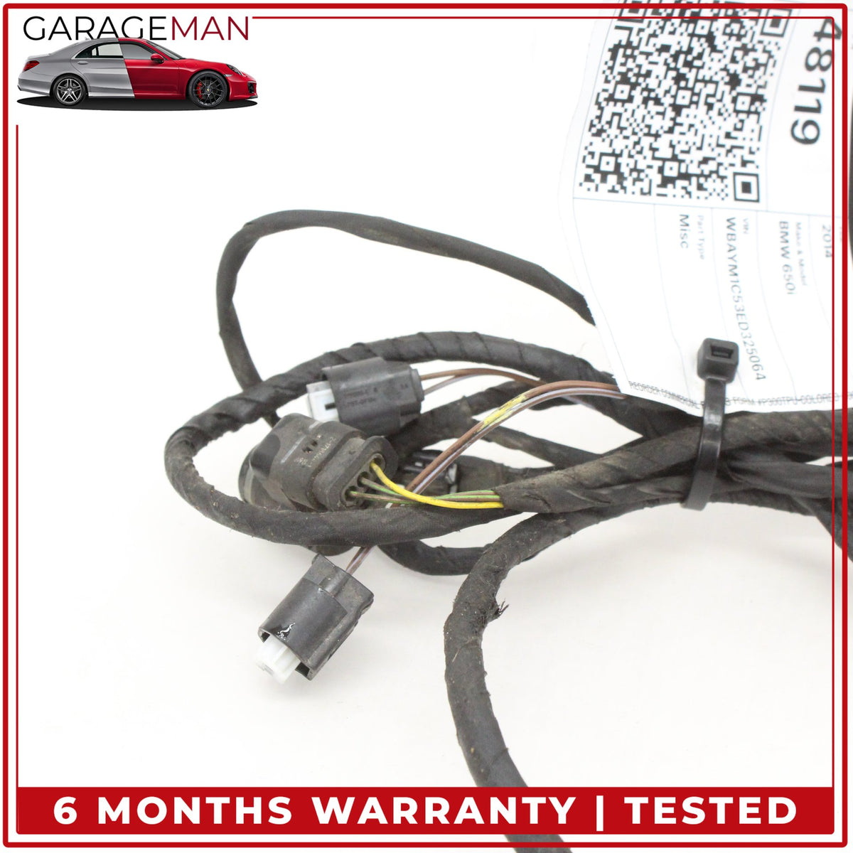 2012-2018 BMW 650i Rear Bumper Parking Sensors w/ Wire Harness 9270495 OEM