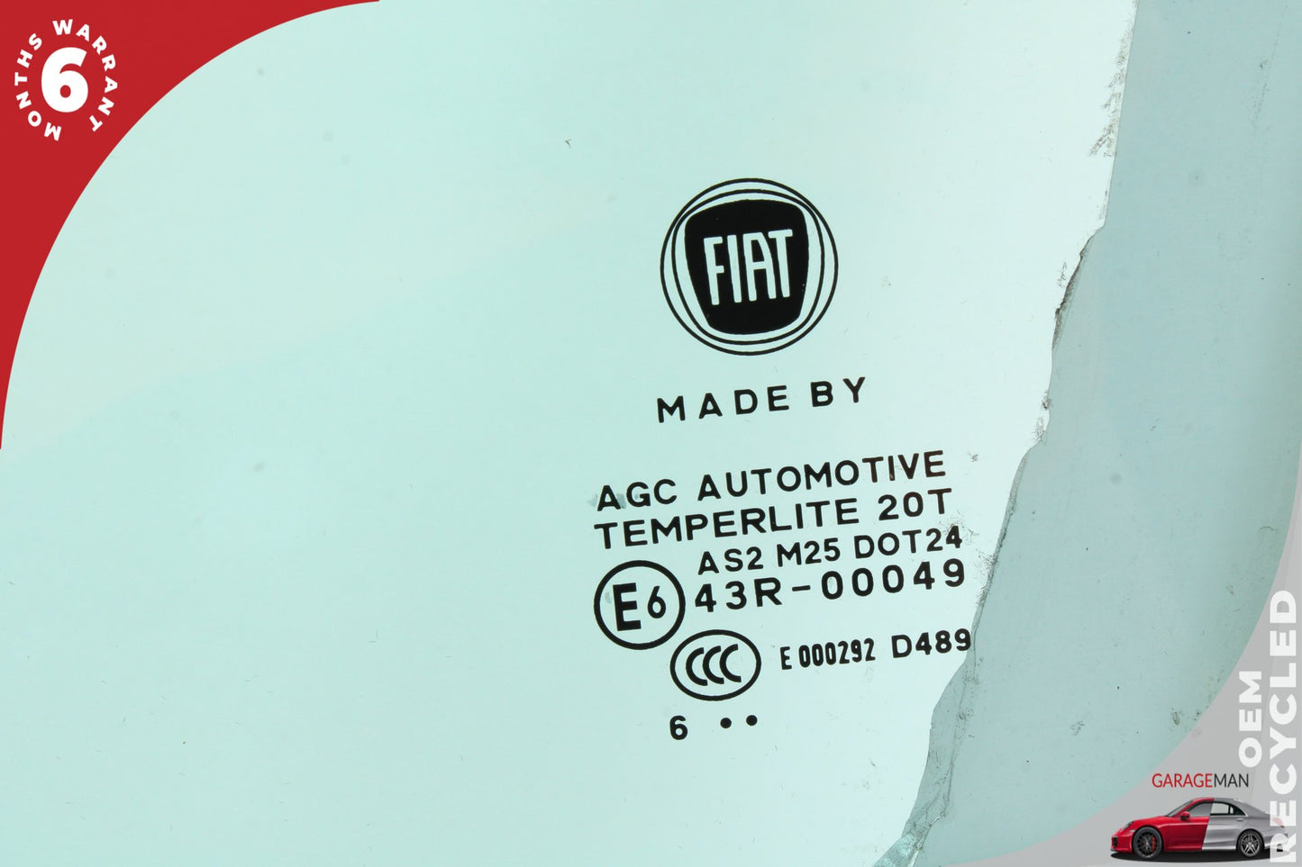 2014-2020 Fiat 500L Front Left Driver Side Door Window Glass 43R00049 OEM