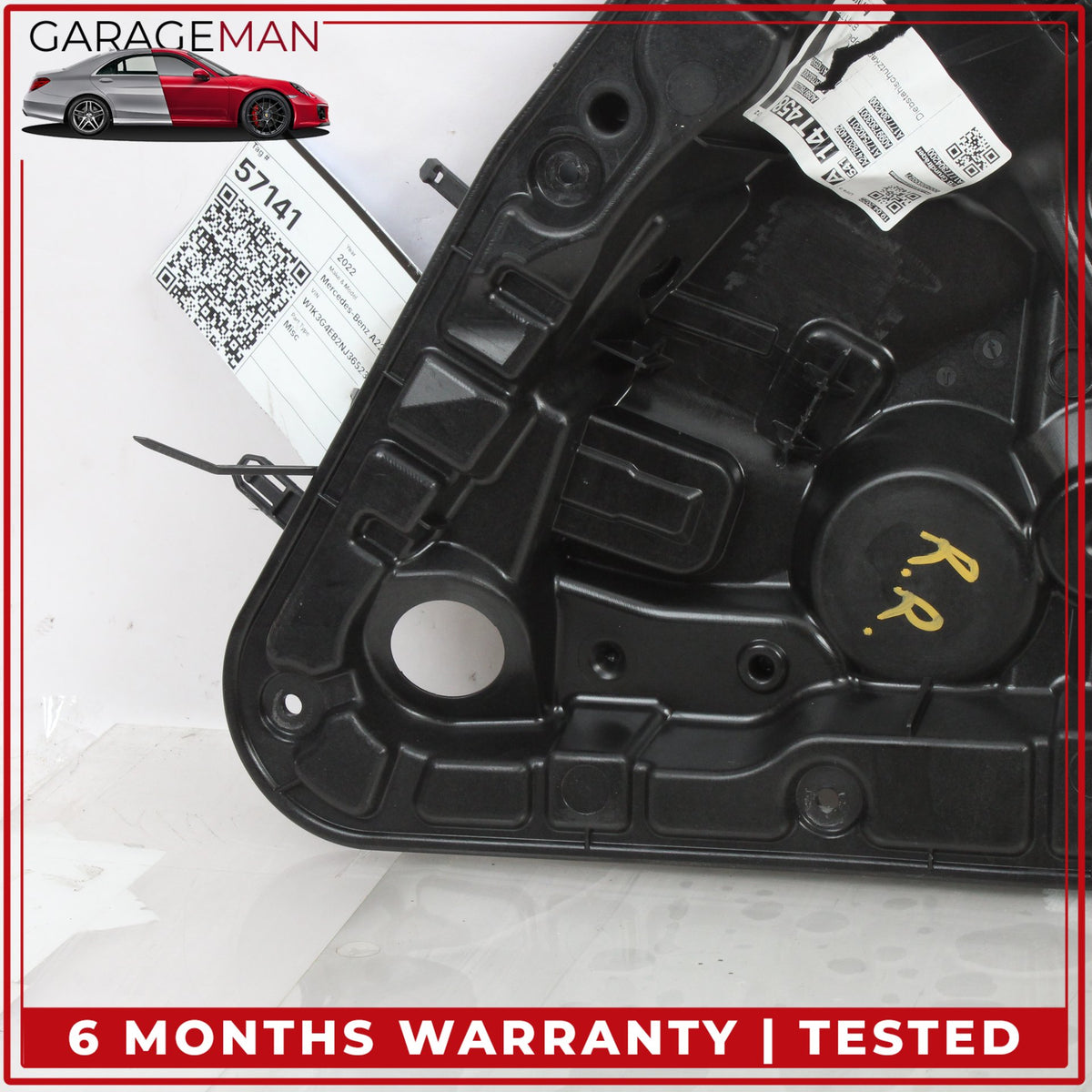 2019-2022 Mercedes W177 A220 Rear Right Window Regulator w/ Carrier Assy OEM