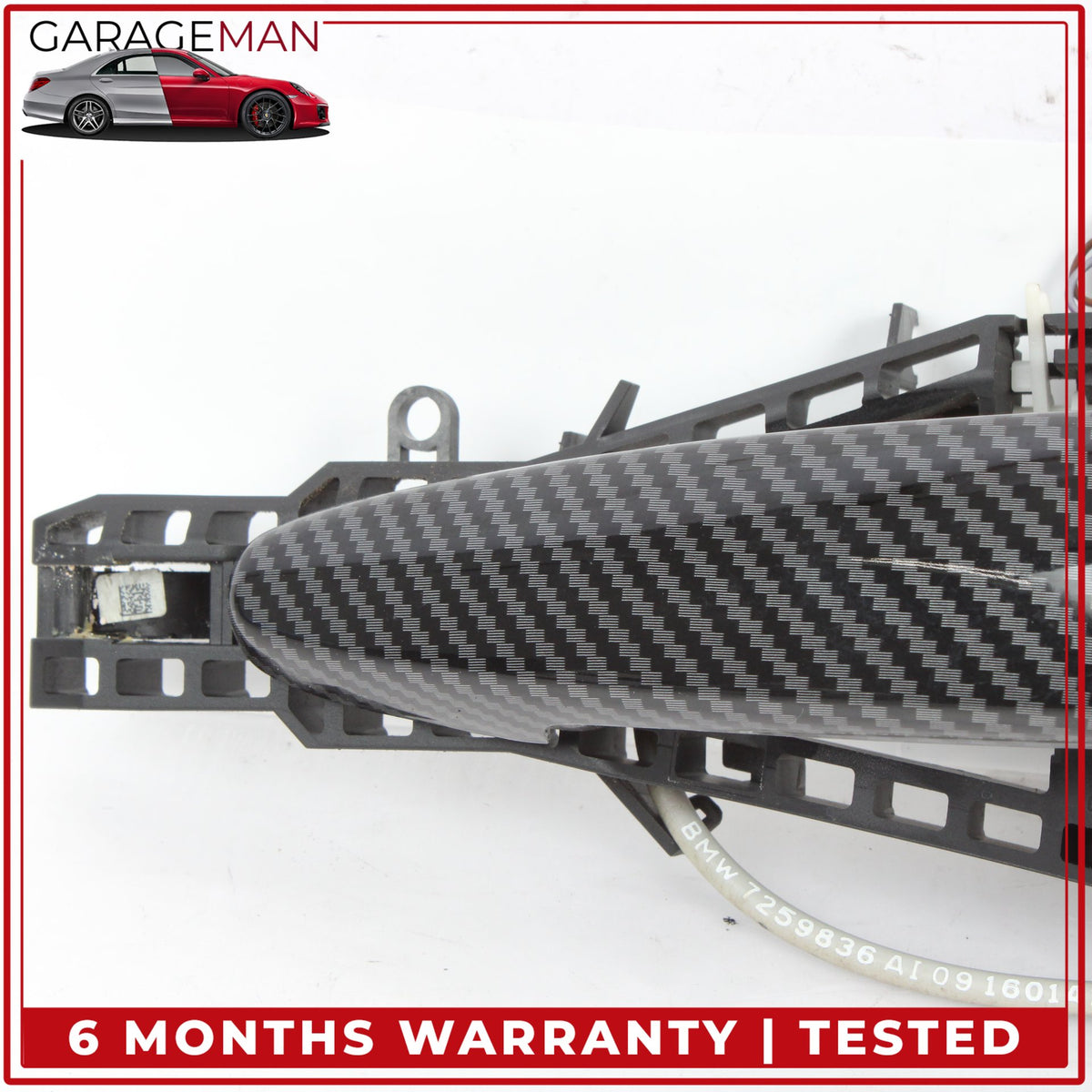 2012-2018 BMW 328i F30 Rear Right Exterior Door Handle Carbon Fiber 7332268 OEM