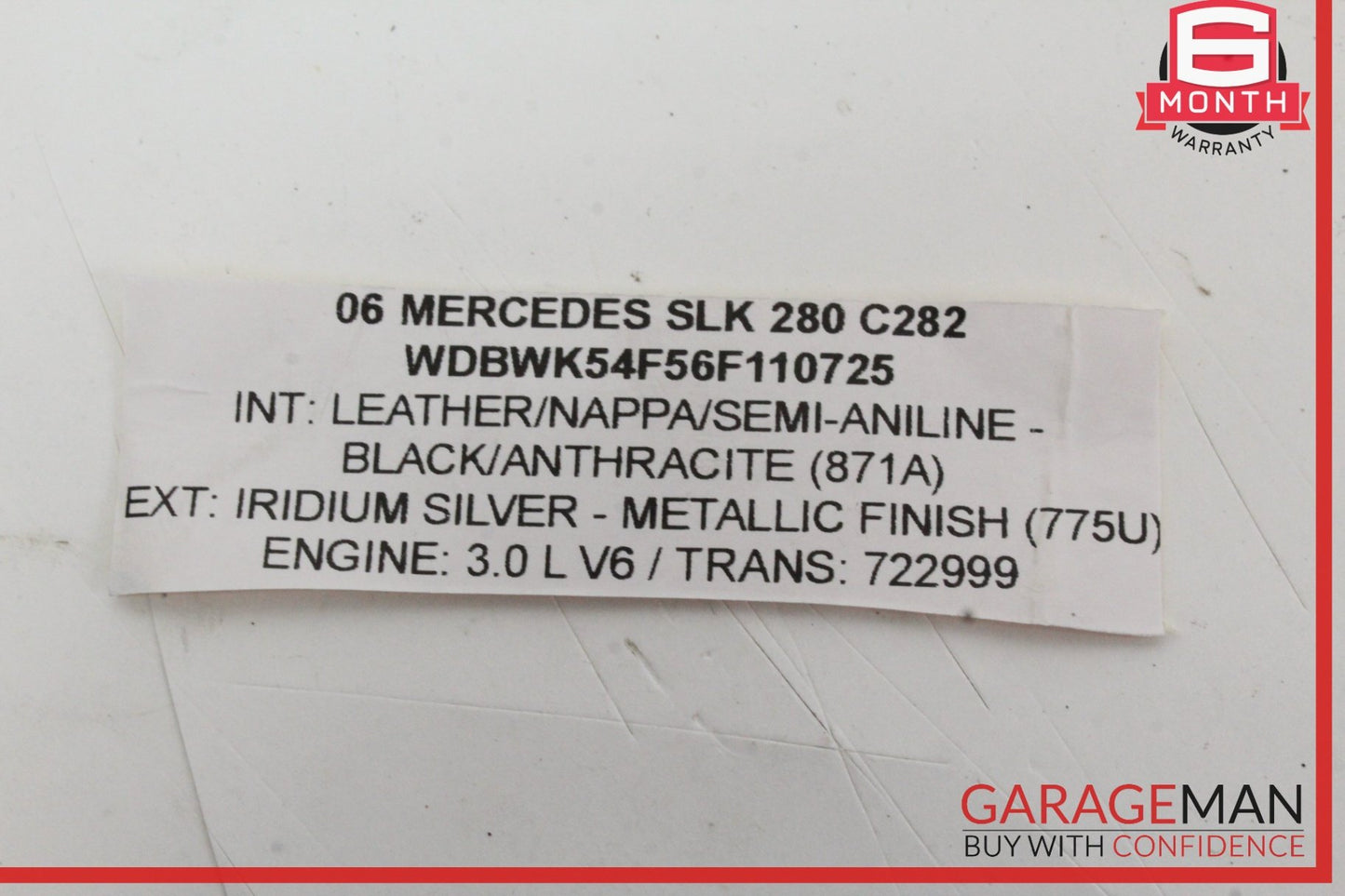 2005-2008 Mercedes R171 SLK280 Front Left Side Door Rear View Mirror Silver OEM