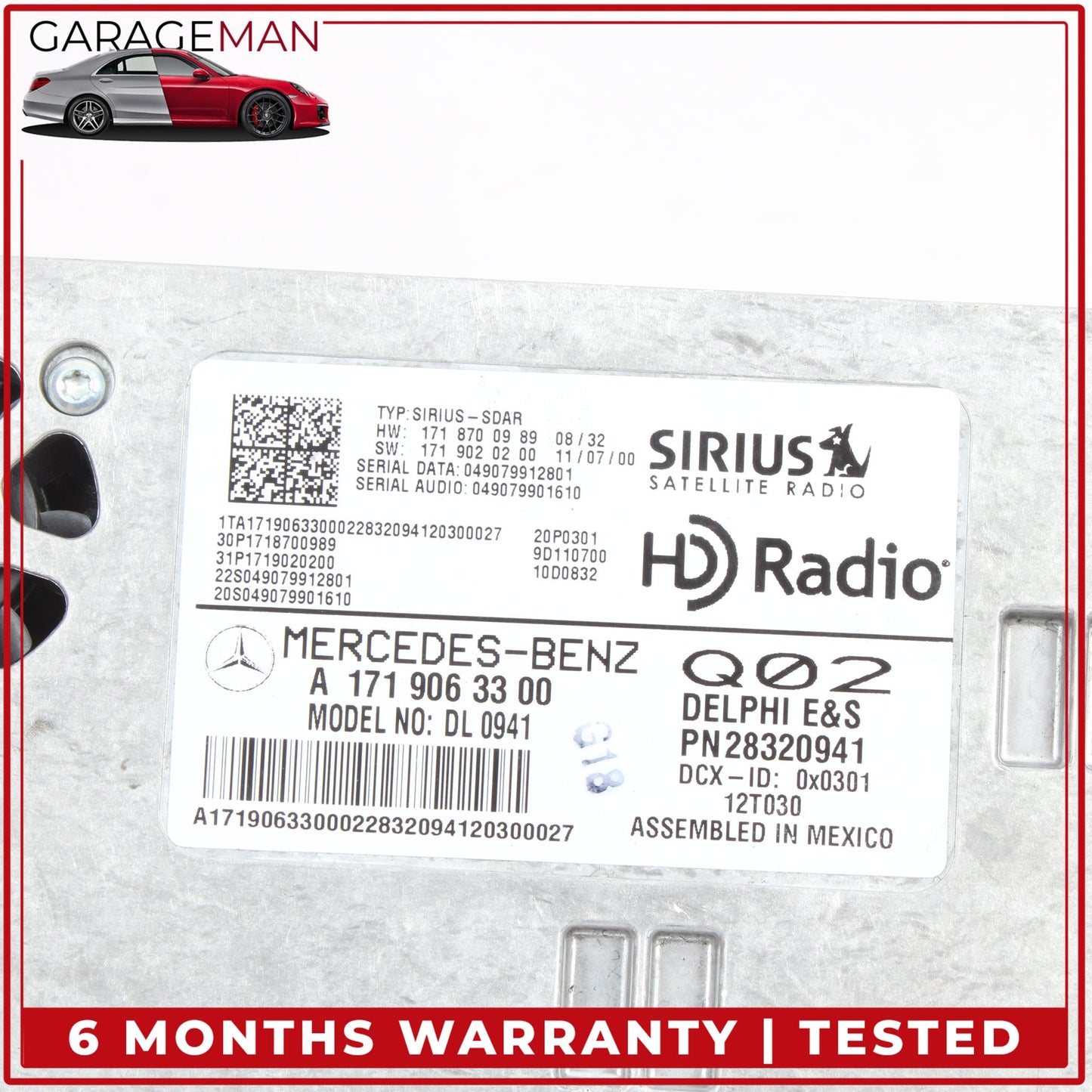 2007-2014 Mercedes-Benz CL550 W216 Coupe Sirius Satellite Radio Receiver 1719063300 OEM