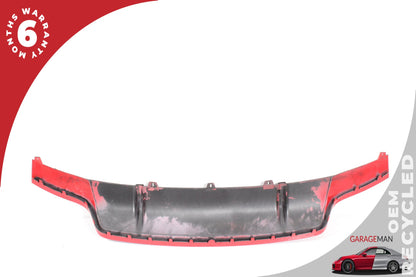 2013-2015 Audi RS5 AWD Rear Lower Bumper Diffuser Valance Panel Black &amp; Red OEM