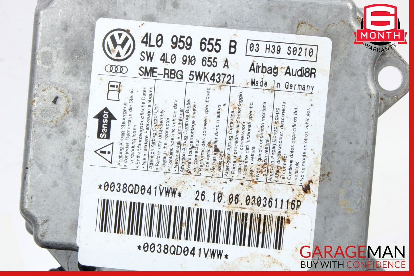 2007-2015 Audi Q7 4L Station Wagon Airbag Sensor 4L0959655B Genuine