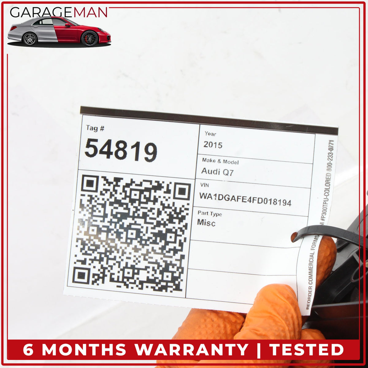 2013-2015 Audi Q7 Front Lower Center Console Shifter Boot Knob w/ Switches OEM