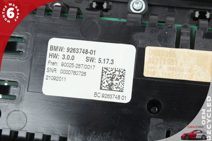 2011-2016 BMW 550i F10 Sedan AC Temperature Climate Control Panel 9263748
