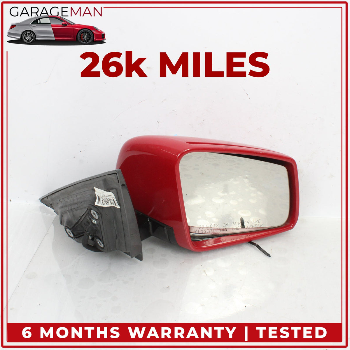 2010-2017 Mercedes C207 E400 Coupe Front Right Door Rear View Mirror Red OEM