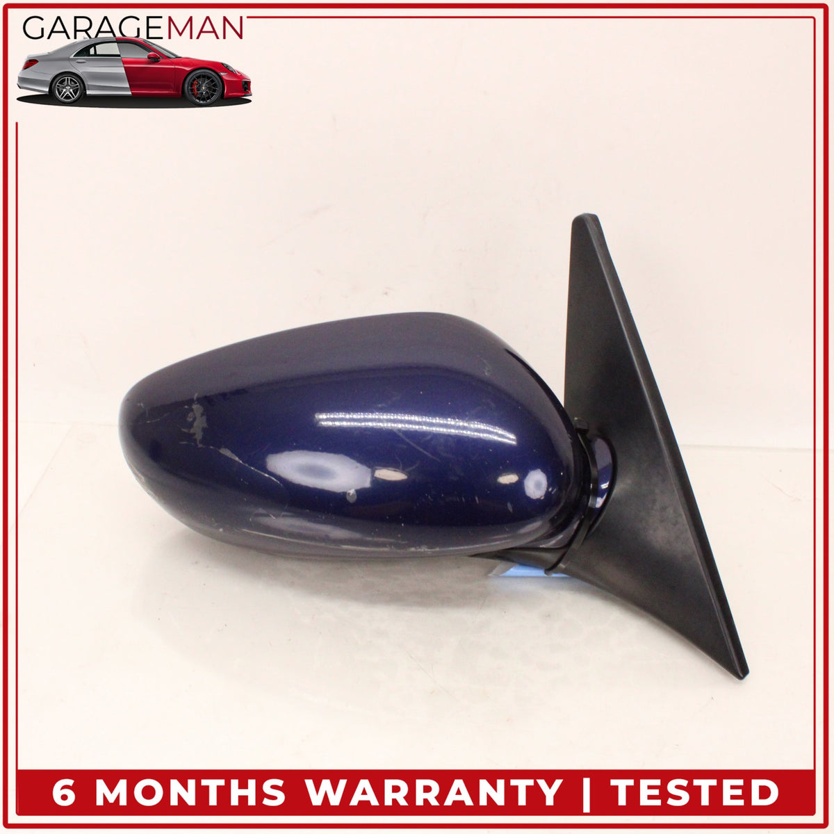 1999-2005 Porsche 911 Carrera 996 Right Door Rear View Mirror Blue Metallic OEM