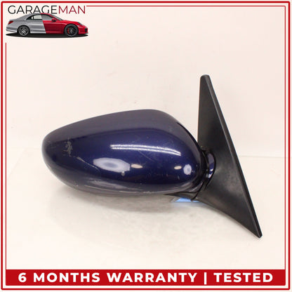 1999-2005 Porsche 911 Carrera 996 Right Door Rear View Mirror Blue Metallic OEM