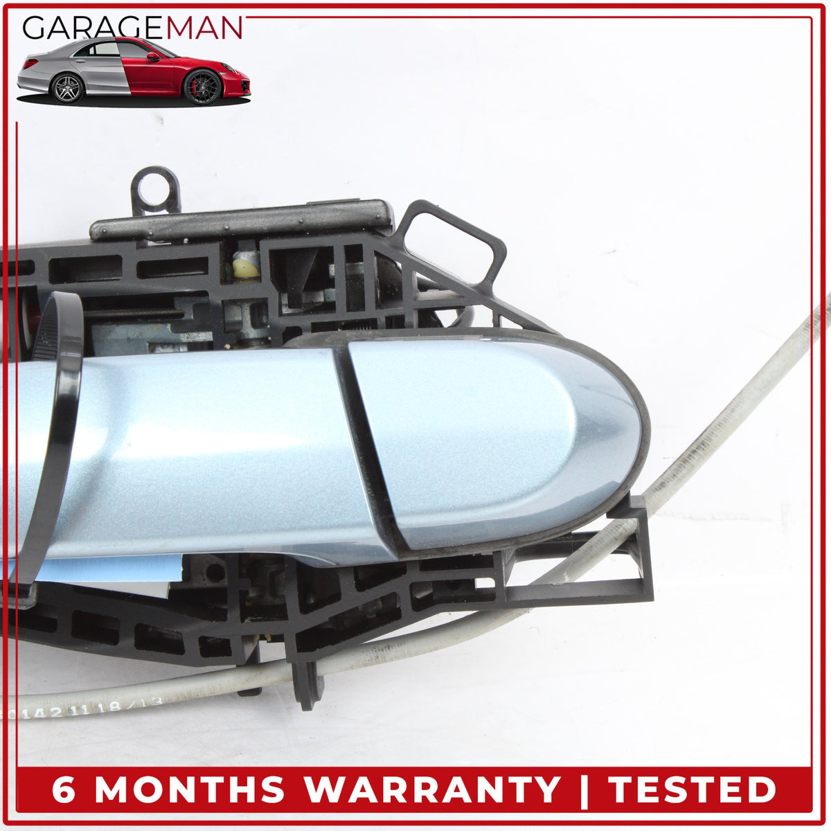 2012-2018 BMW 320i Rear Right Side Exterior Door Handle Liquid Blue Metallic OEM