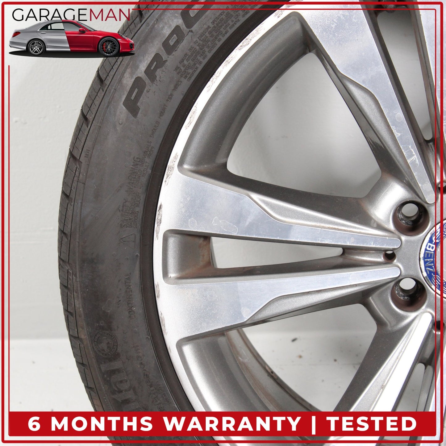 2014-2017 Mercedes W222 S550e S600 Rear Wheel Rim w/ Tire 9.5JX19H2 ET43.5 OEM