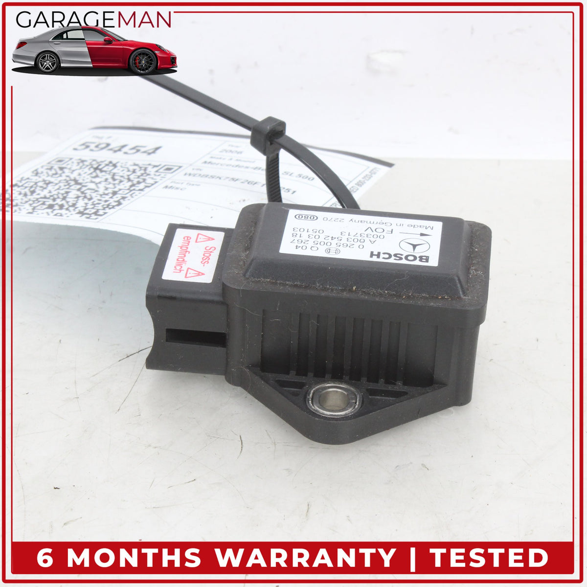 2003-2012 Mercedes R230 SL500 Acceleration Yaw Rate Speed Sensor Module OEM
