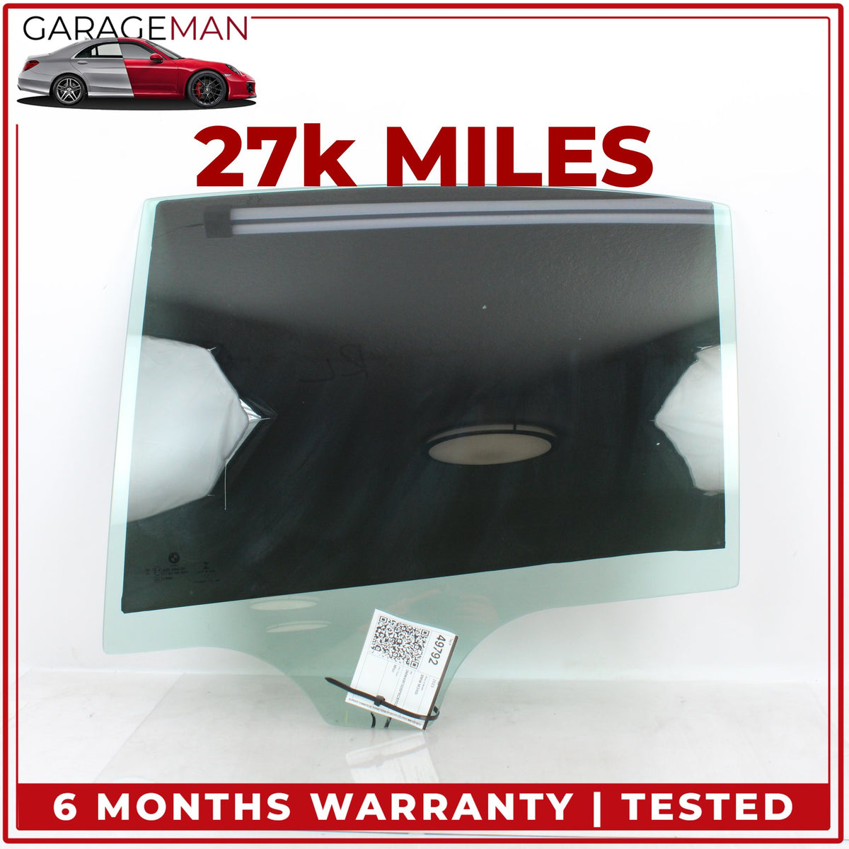 2019-2025 BMW M340i G20 Rear Left Door Window Glass 7432233 OEM