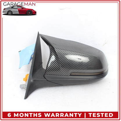 2012-2018 BMW 328i F30 Front Left Side Door Rear View Mirror Carbon Fiber OEM
