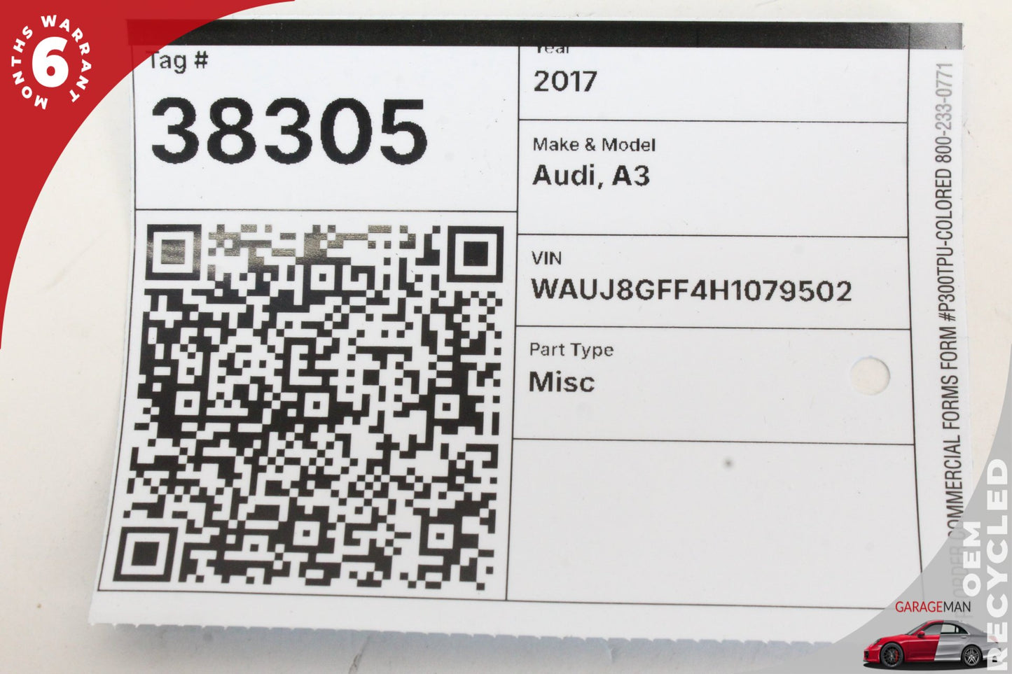 15-20 Audi A3 8V Sedan Gas Accelerator Throttle Pedal 5Q1723503H Genuine