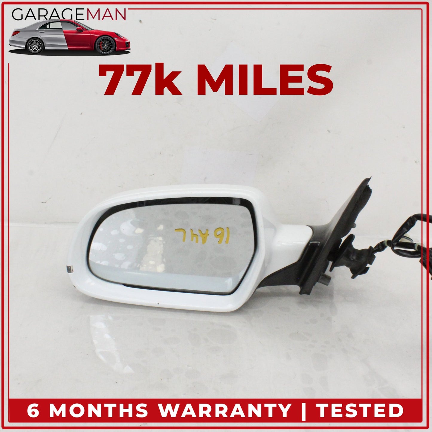 2009-2016 Audi A4 Front Left Driver Side Door Rear View Mirror White OEM