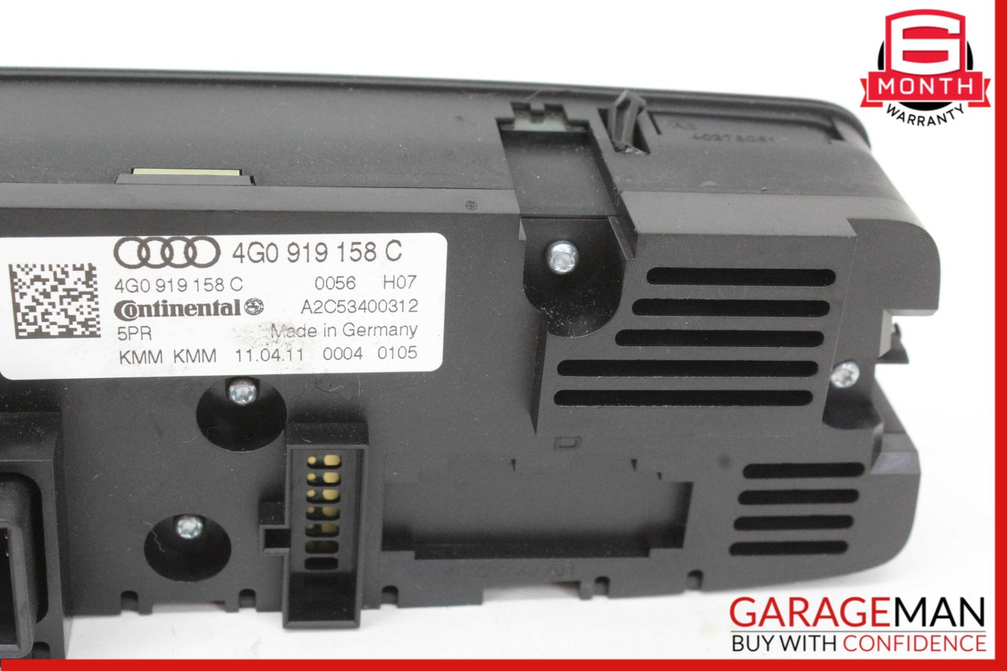 2012-2018 Audi A6 C7 Rear AC Climate Control Switch Panel 4G0919158C