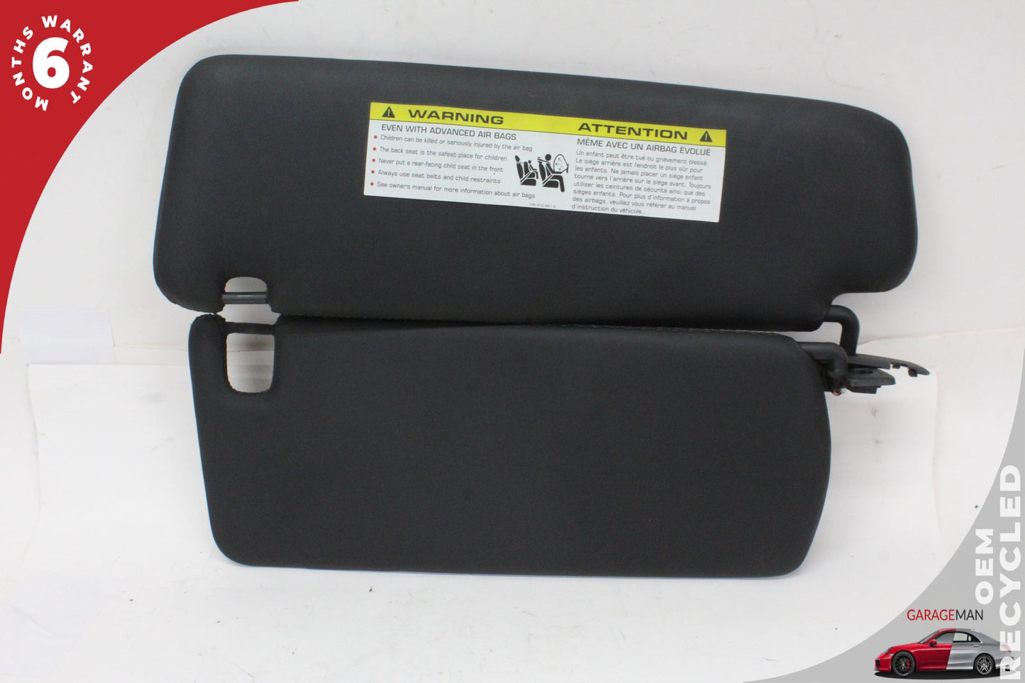 2011-2014 Porsche Cayenne 958 Front Left and Right Side Sun Visor Set Black OEM