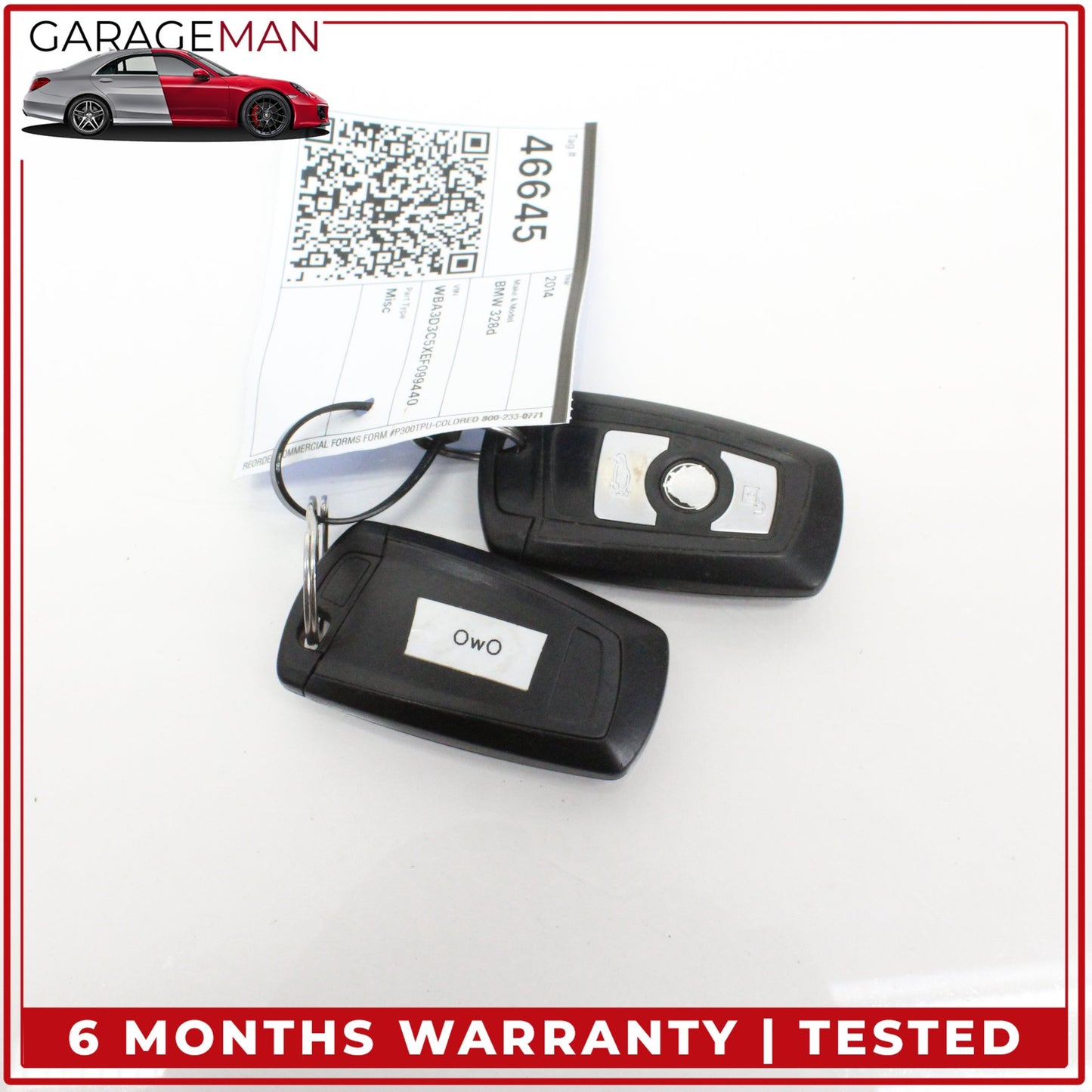 2012-2018 BMW 328d Keyless Entry Smart Remote Key Fob 9312525
