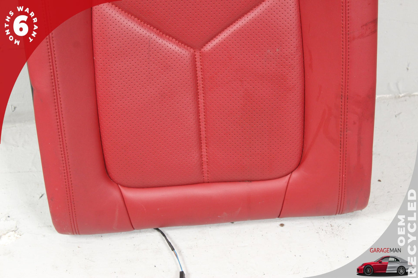 2015-2018 Porsche Macan 95B Front &amp; Rear Complete Leather Seat Assembly Red OEM