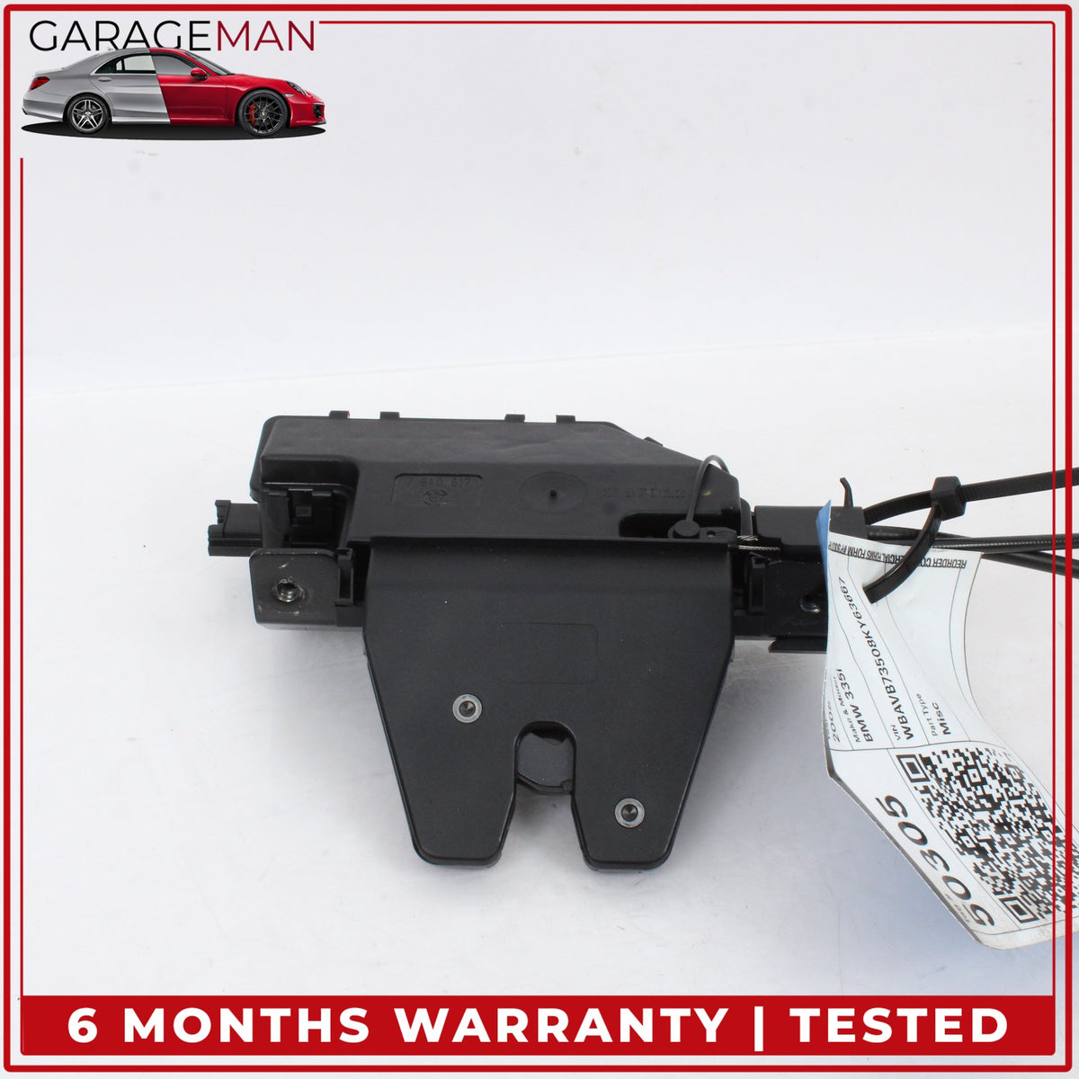 2007-2013 BMW 335i E90 Trunk Lid Lock Latch Actuator w/ Lock Cylinder OEM