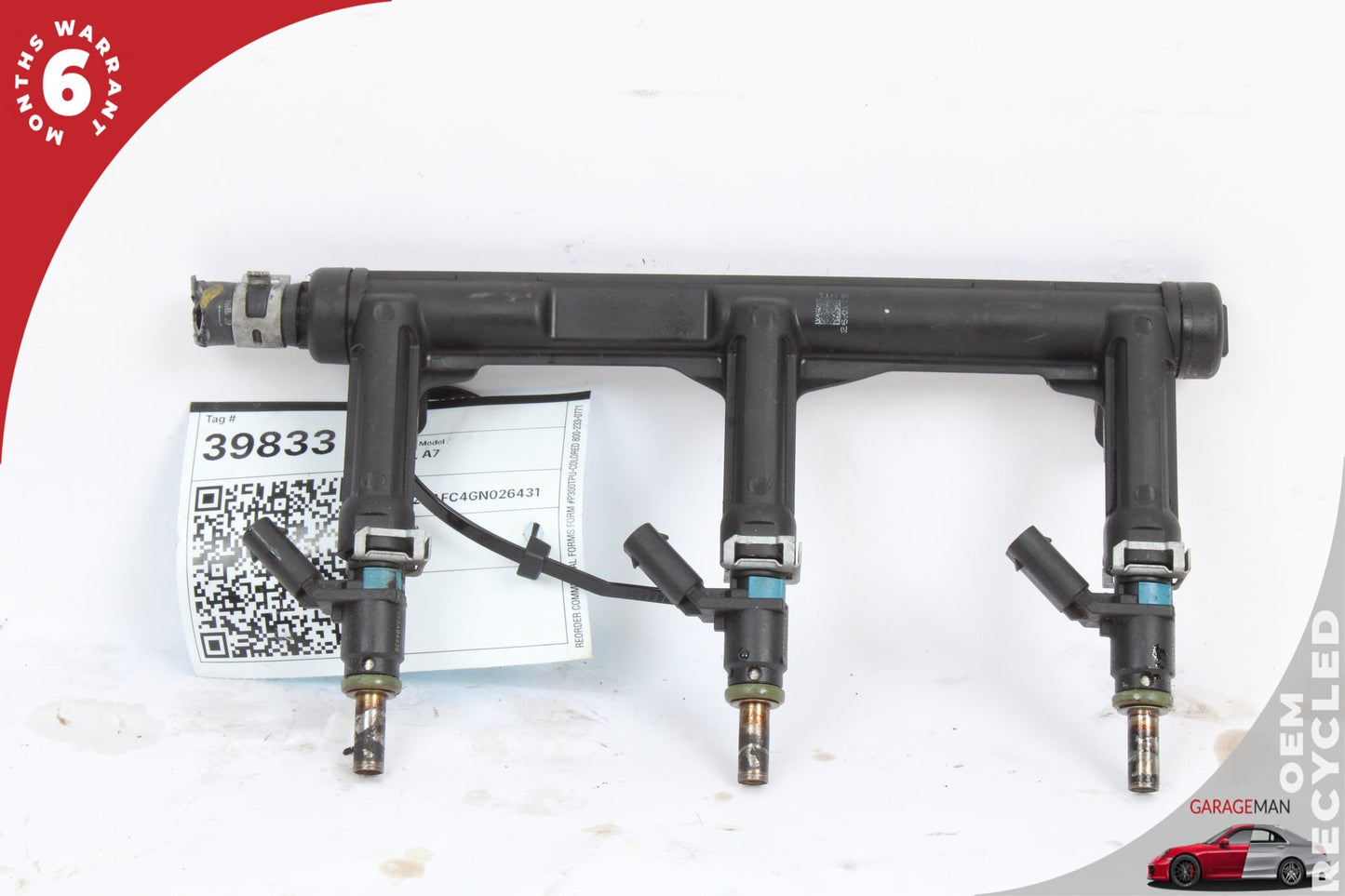 2016-2018 Audi A7 Hatchback Fuel Rail w/ Injectors 06E906031