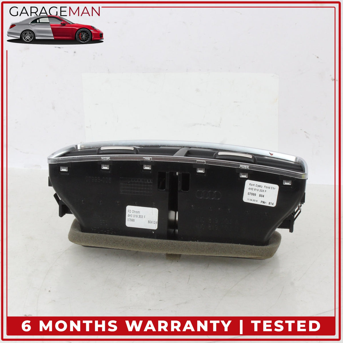 2011-2018 Audi A8 Rear Lower Center Consle AC A/C Air Vent 4H0819203F OEM
