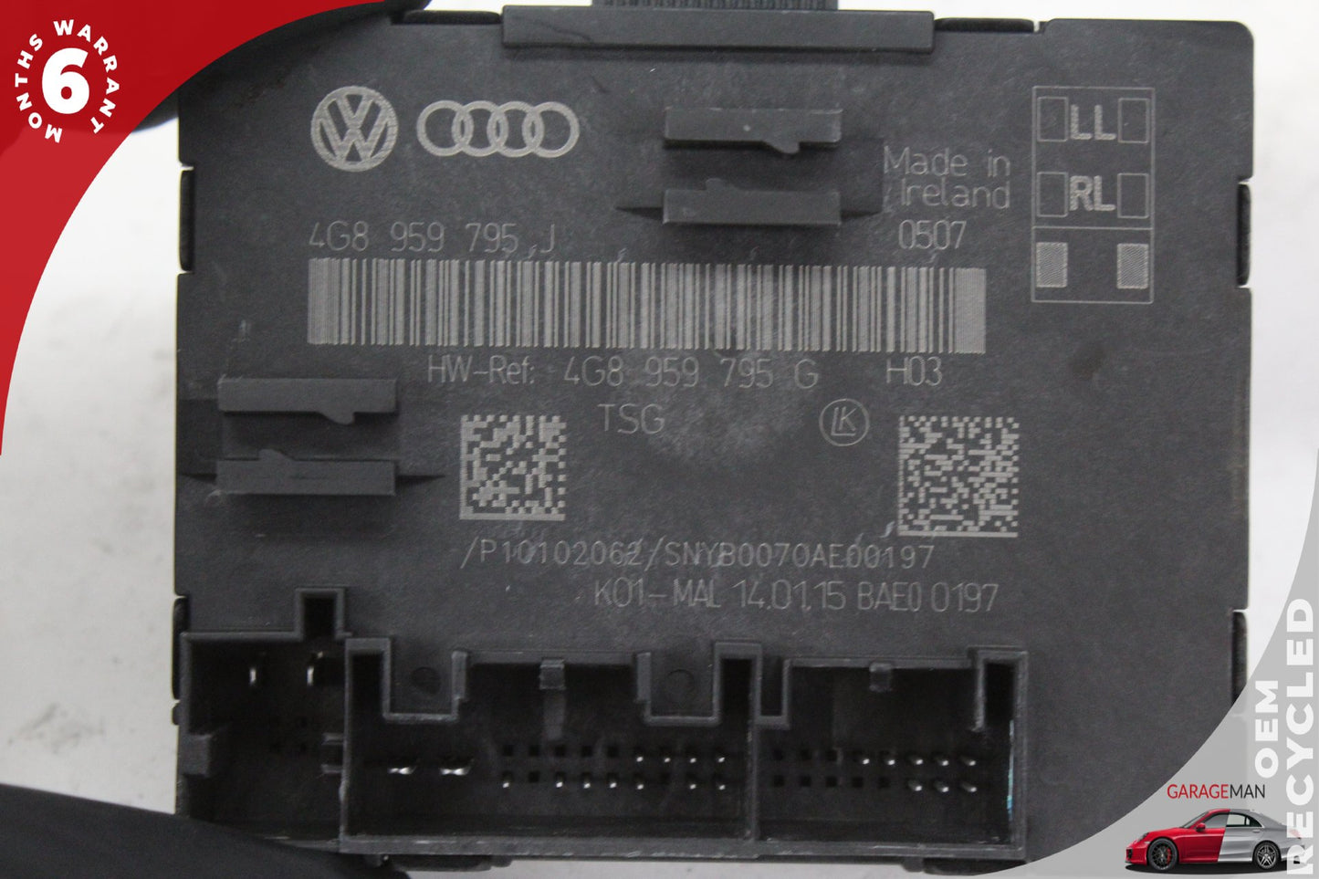 12-18 Audi A6 C7 Sedan Rear Left or Right Door Control Module 4G8959795J Genuine