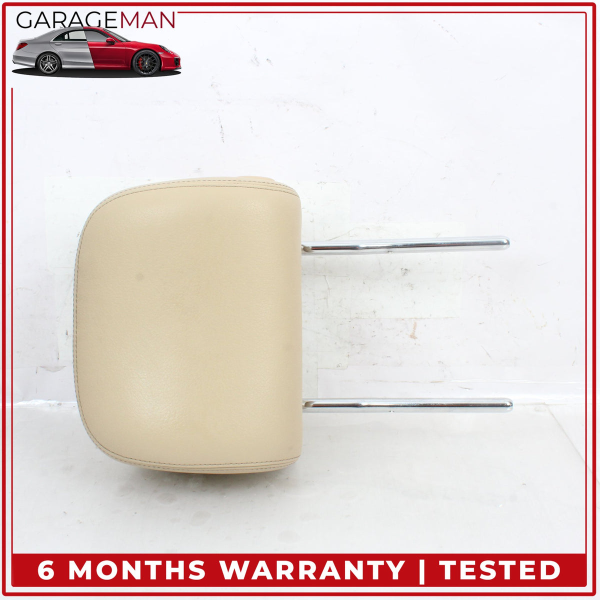 2012-2018 Audi A6 A7 Front Left and Front Right Side Seat Headrest Beige OEM