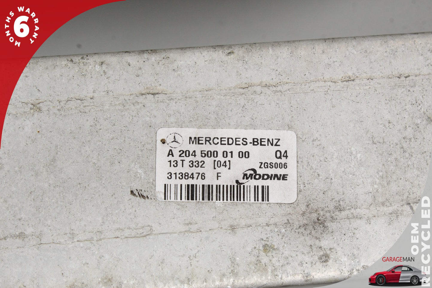 2012-2015 Mercedes W204 C250 SLK250 Intercooler Air Cooler Radiator OEM