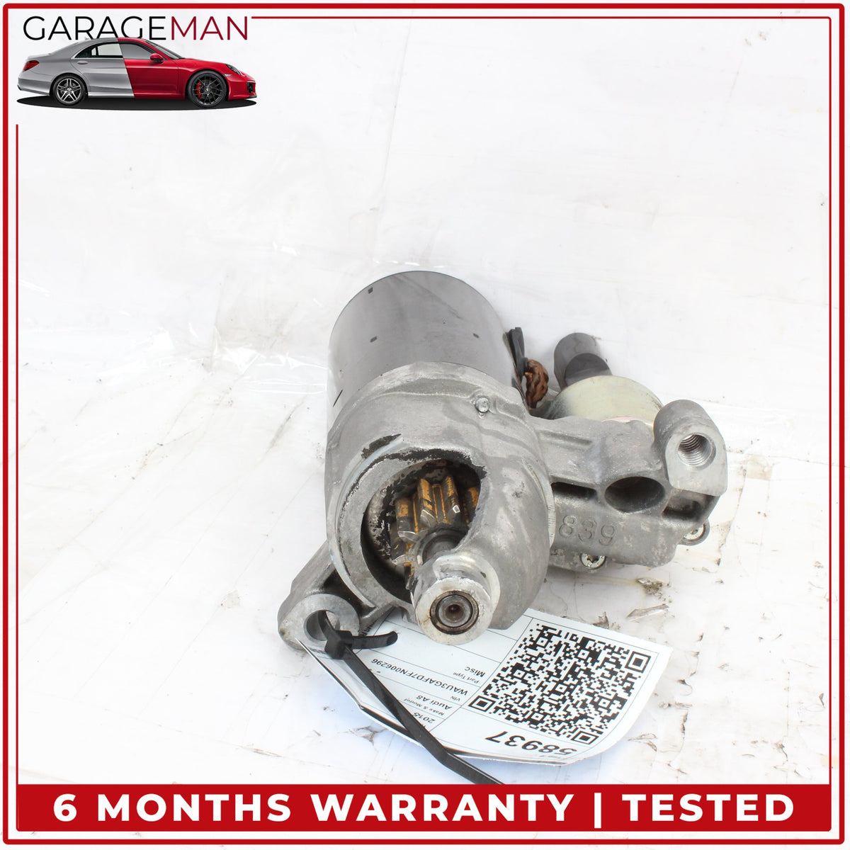 2011-2018 Audi A8 S8 Engine Starter Motor 12V Bosch VW AG 06E911021F OEM