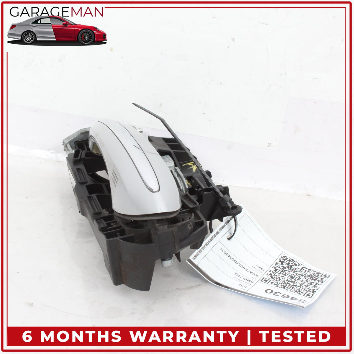 2009-2019 BMW 740i Right Passenger Side Exterior Door Handle Silver Metallic OEM