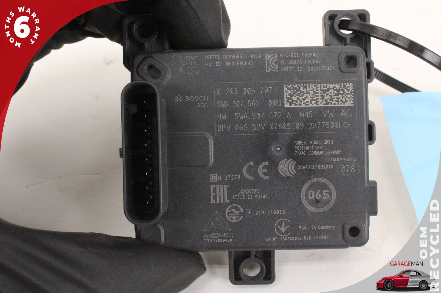 2022-2025 Audi A3 S3 Front Right Cruise Control Distance Sensor 5WA907572A OEM