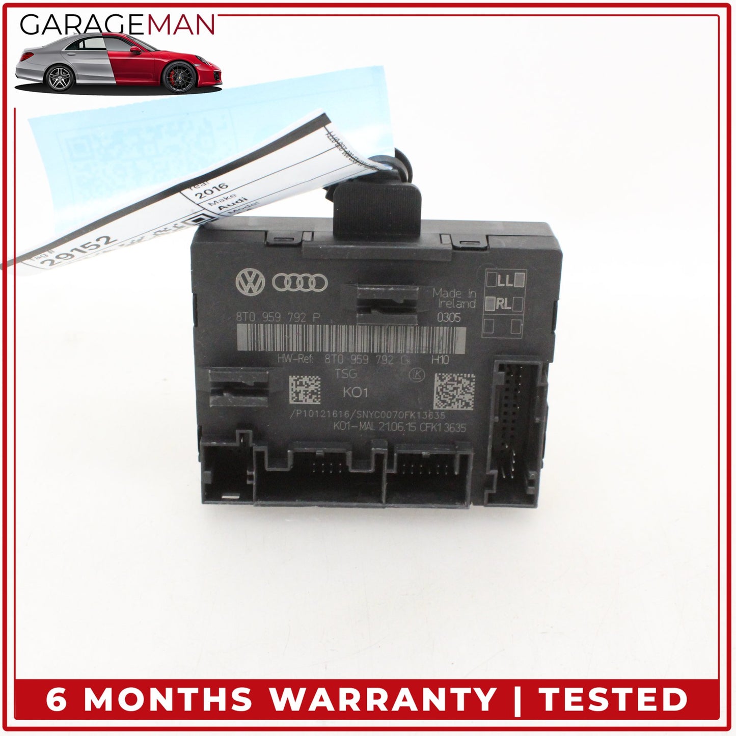 2013-2016 Audi A4 S4 Front Right Side Door Control Module Unit 8T0959792P OEM