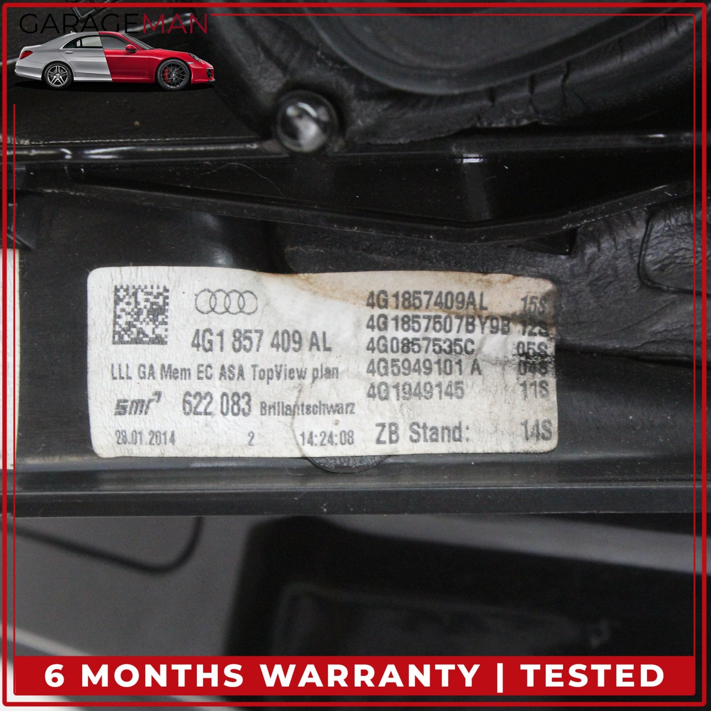 2012-2018 Audi A6 Front Left Door Rear View Mirror w/ Camera & Blind Spot OEM
