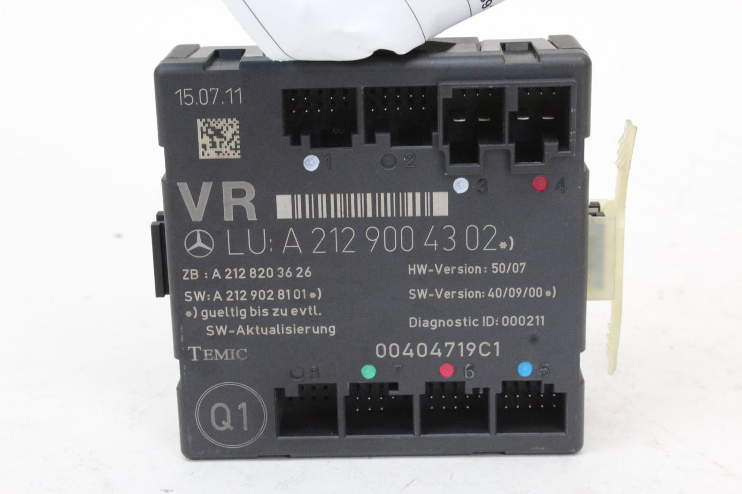 2008-2014 Mercedes C250 CDI W204 Right Front Door Control Module 2129004302