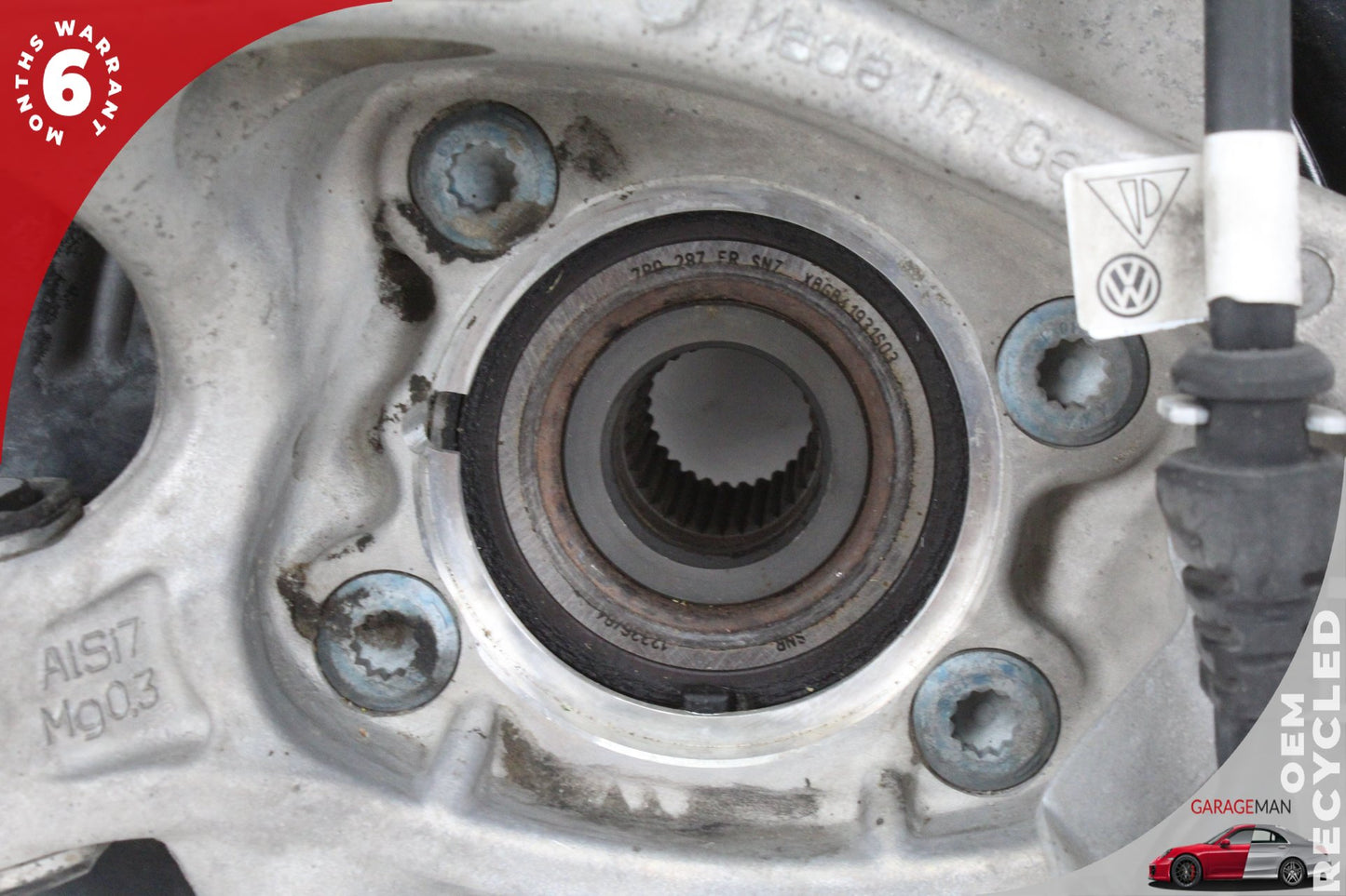 11-14 Porsche Cayenne 92A AWD 4.8 Rear Left Spindle Knuckle Wheel Hub 7P5616040A