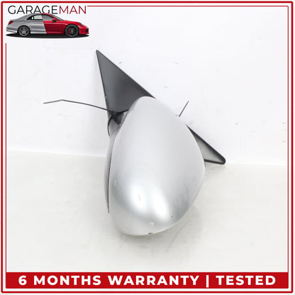 1999-2005 Porsche 911 Carrera 996 Left Door Rear View Mirror Silver Metallic OEM