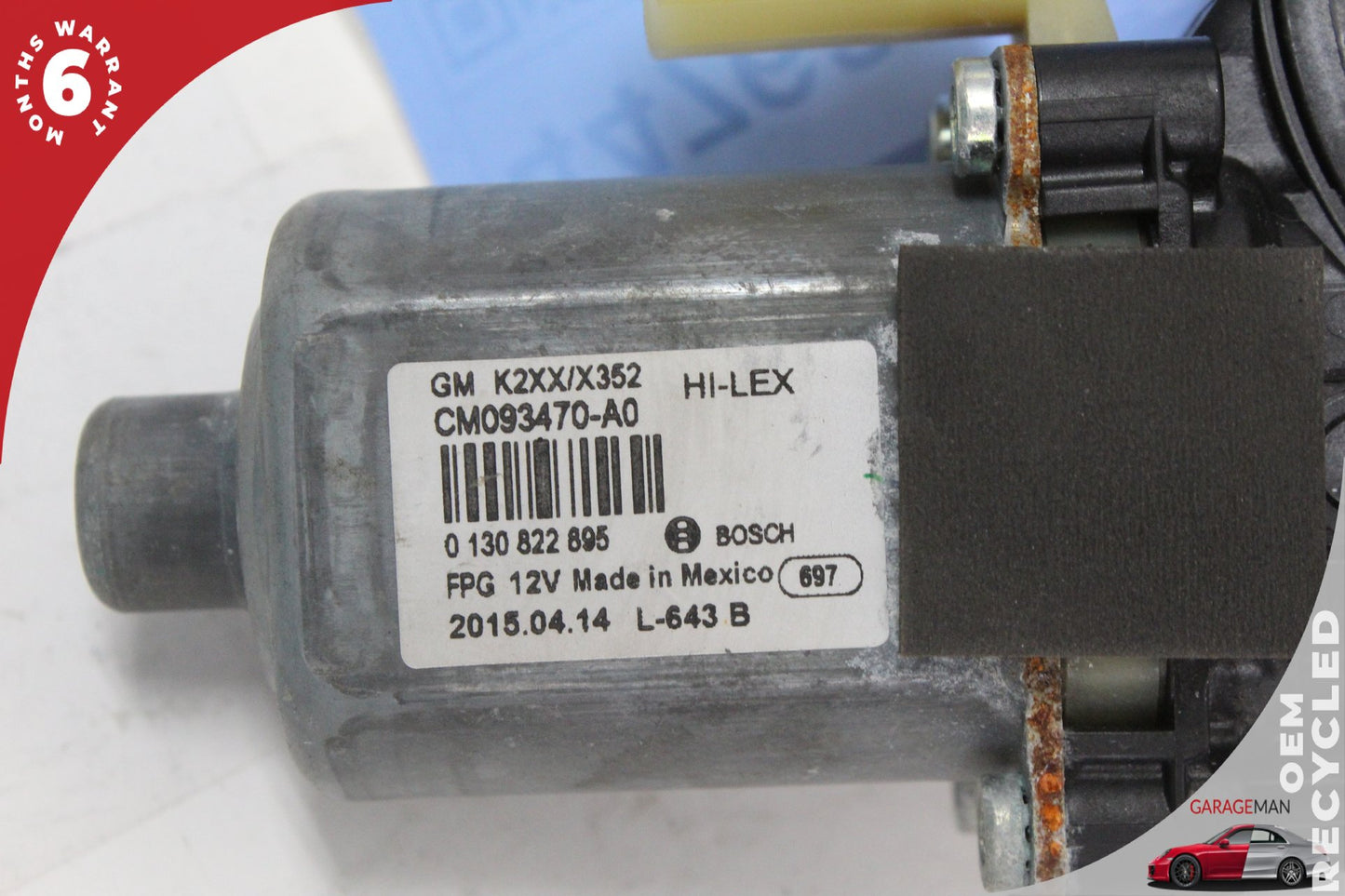 2014-2019 Chevrolet Silverado 1500 Front Right Side Window Regulator Motor OEM