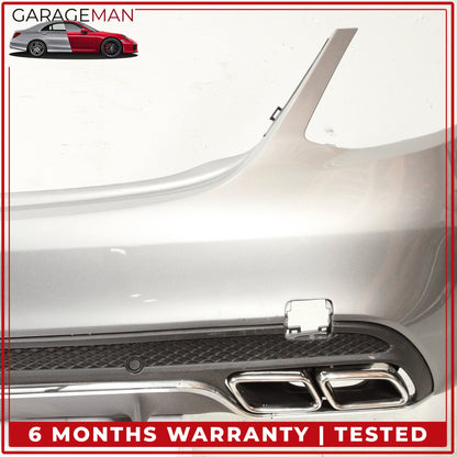 2015-2018 Mercedes-Benz C300 W205 Sport Rear Bumper Cover Assembly Silver OEM