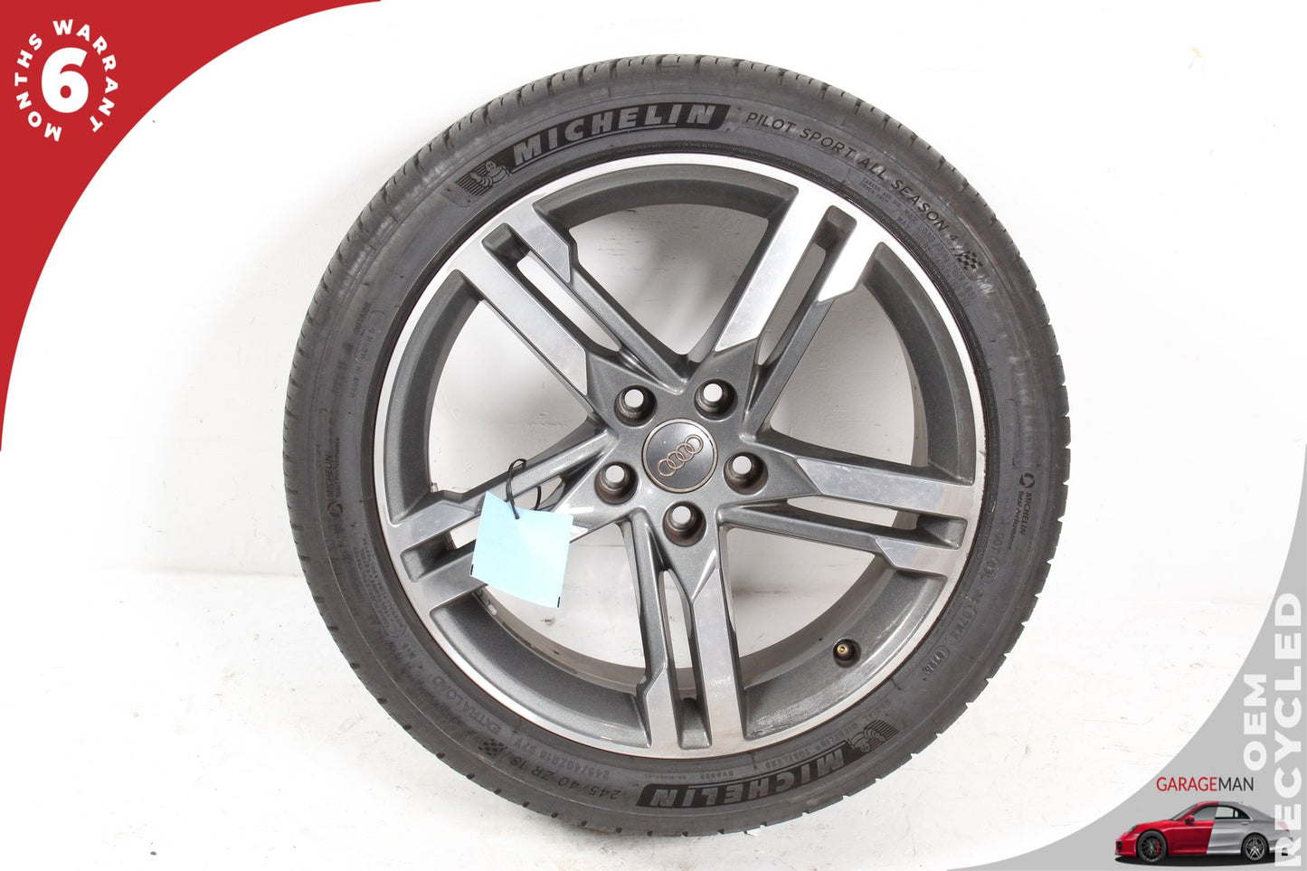 2017-2020 Audi A4 S4 5 Spoke Wheel Rim w/ Michelin Tire 8.0Jx18H2 8W0601025M OEM