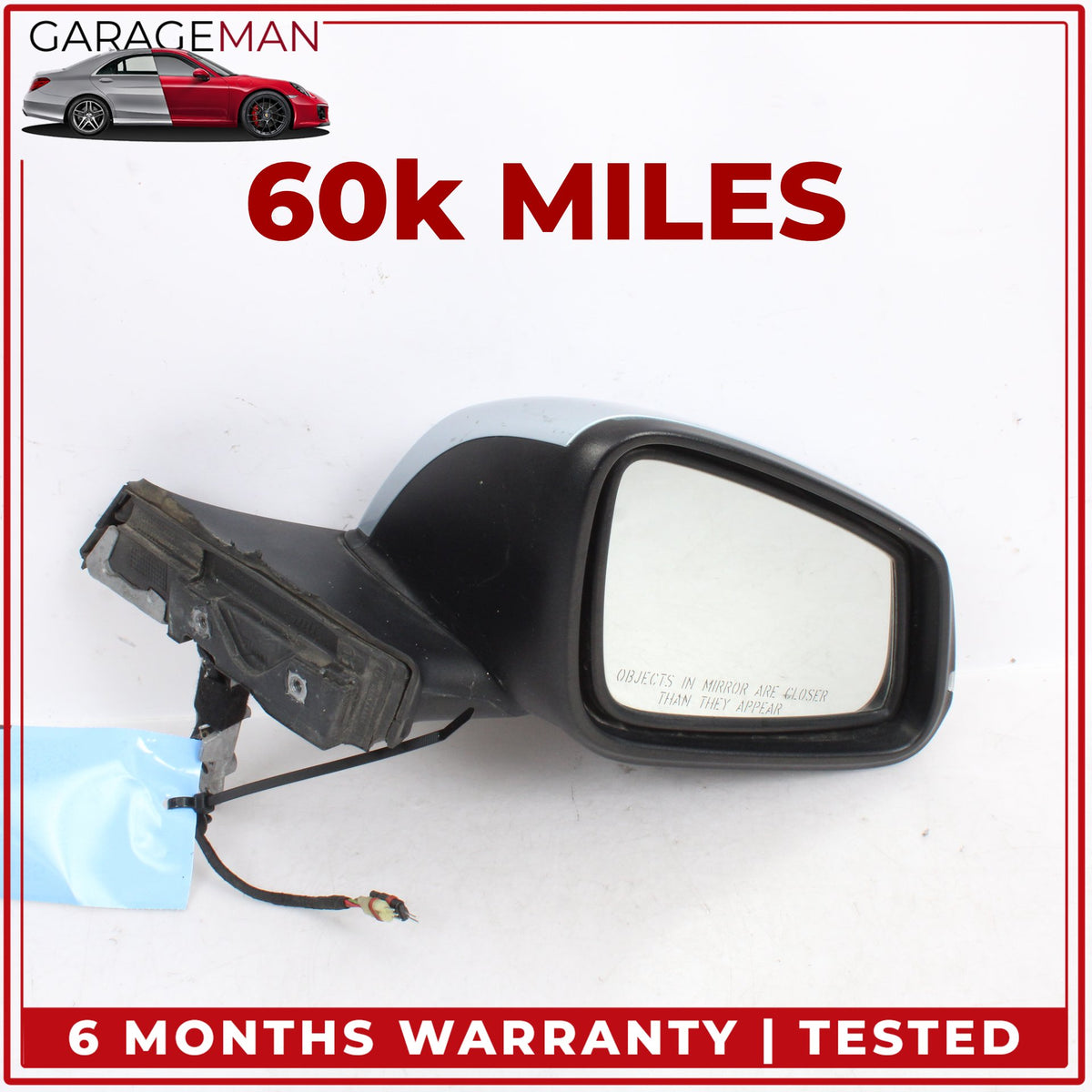 2014-2021 BMW i3 I01 Front Right Side Door Rear View Mirror Heated Silver OEM