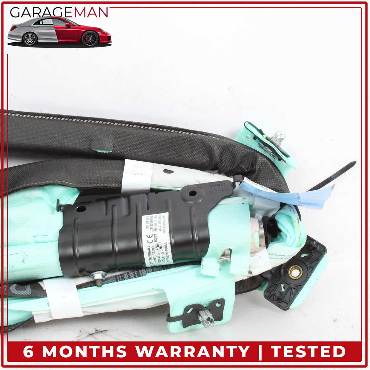 2014-2021 BMW i3 I01 Right Side Upper Roof Curtain Air Bag 72127406506 OEM